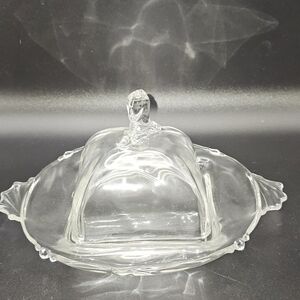 Heisey Waverly Covered Butter Dish w/Horse Finial